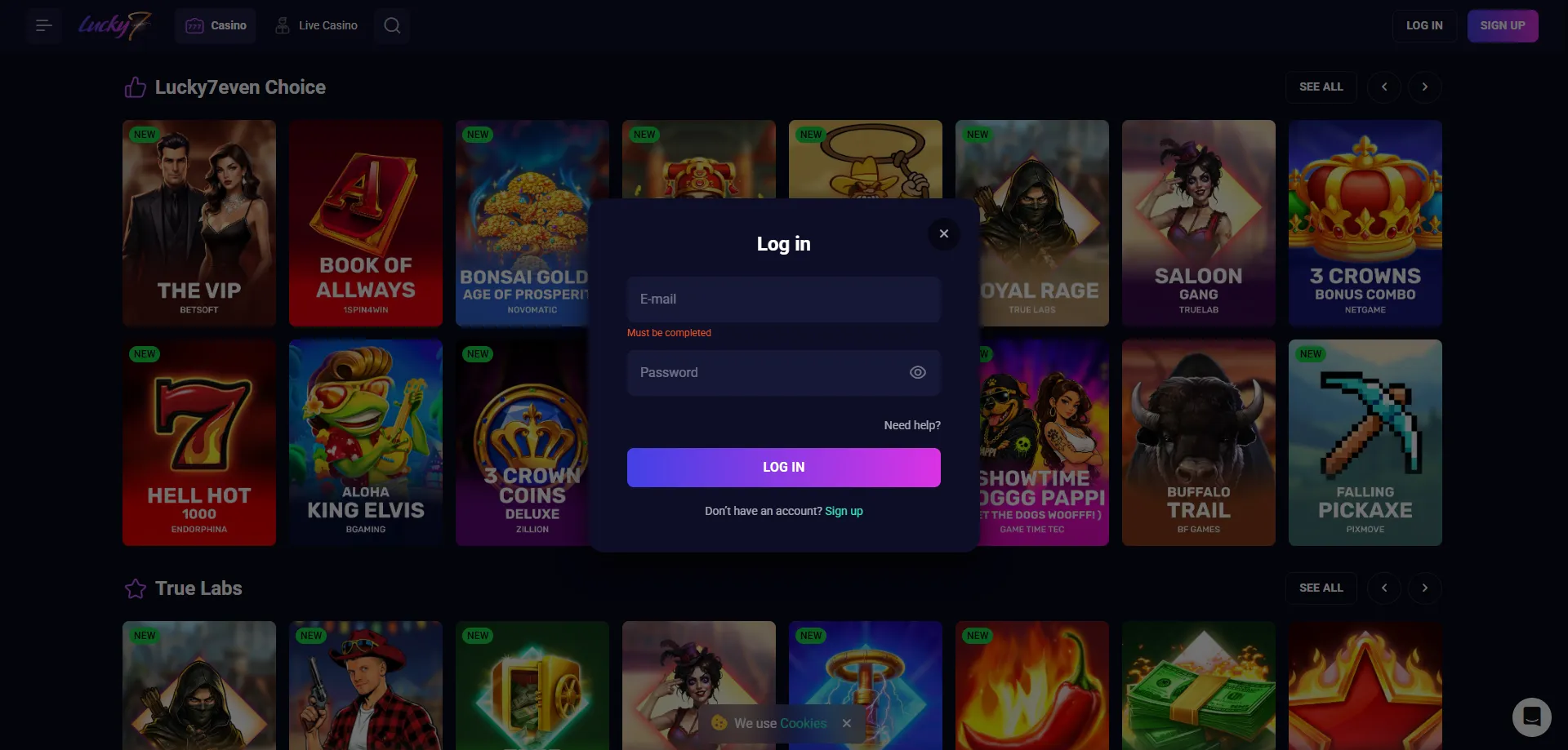 Lucky Seven Casino secure login and account protection